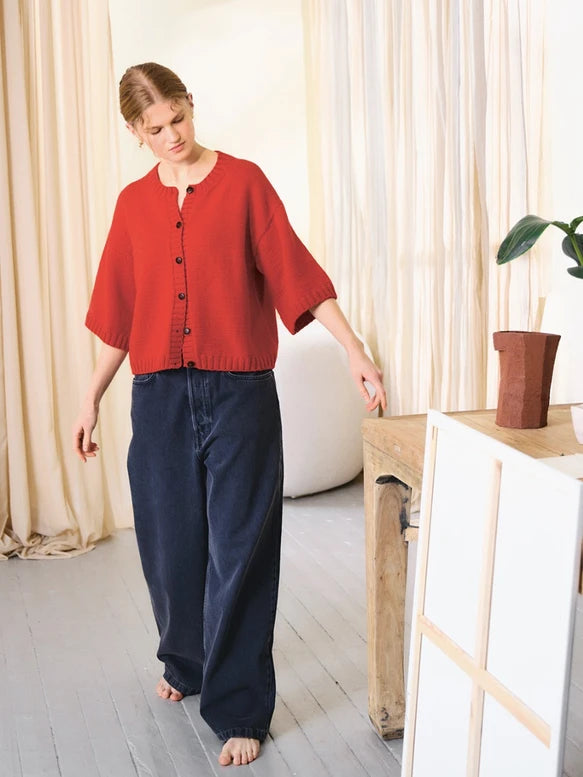 2502 No.02 Lia Cardigan| Sandnes Garn Single Printed Knitting Pattern