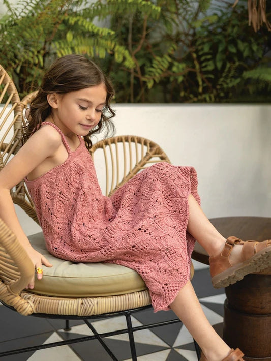 2503 No.04 Summer Dress Junior | Sandnes Garn Single Printed Knitting Pattern