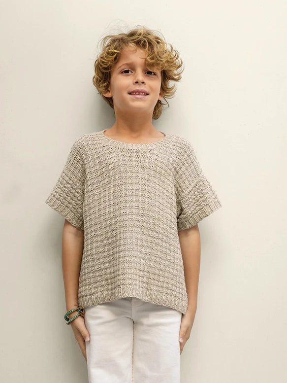 2503 No.05 Leo Tee Junior | Sandnes Garn Single Printed Knitting Pattern