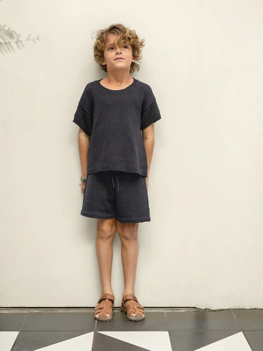 2503 No.06 Mio Tee and Shorts Junior | Sandnes Garn Single Printed Knitting Pattern