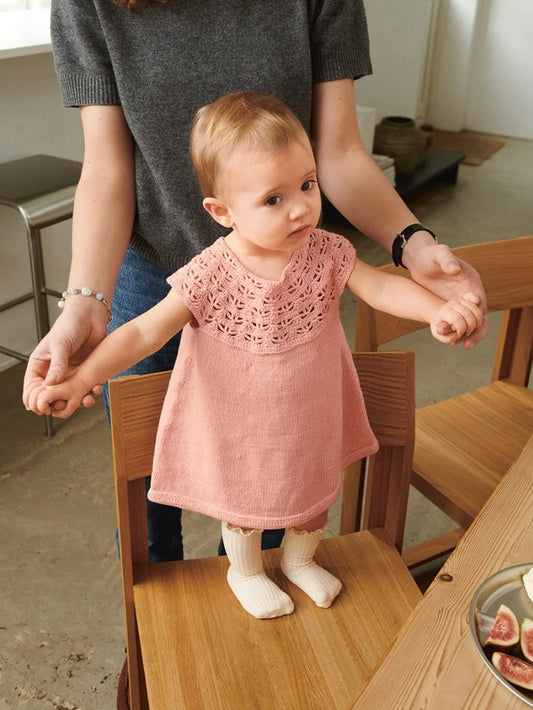 2505 No.04 Indy Dress Baby  | Sandnes Garn Single Printed Knitting Pattern