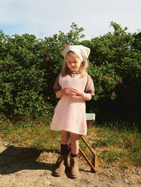 2506 No.01 Meadow Dress Junior | Sandnes Garn Single Printed Knitting Pattern