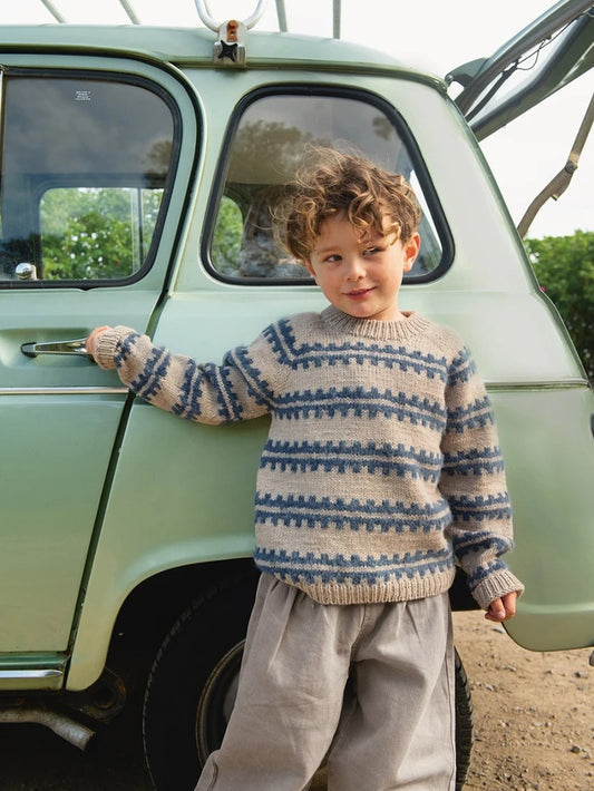 2506 No.02 Ridge Sweater Junior | Sandnes Garn Single Printed Knitting Pattern