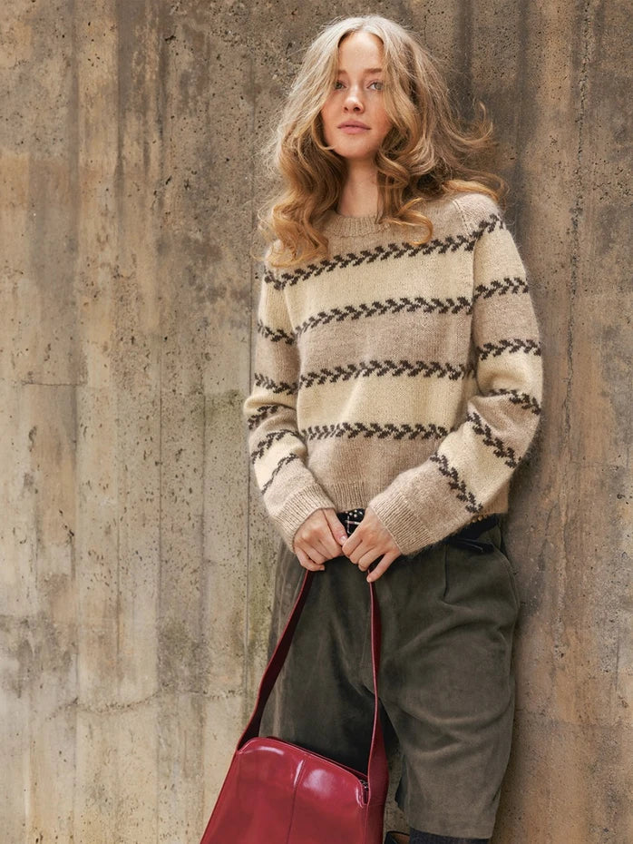 2510_05 Astrid Sweater Women's | Sandnes Garn Single Printed Knitting Pattern