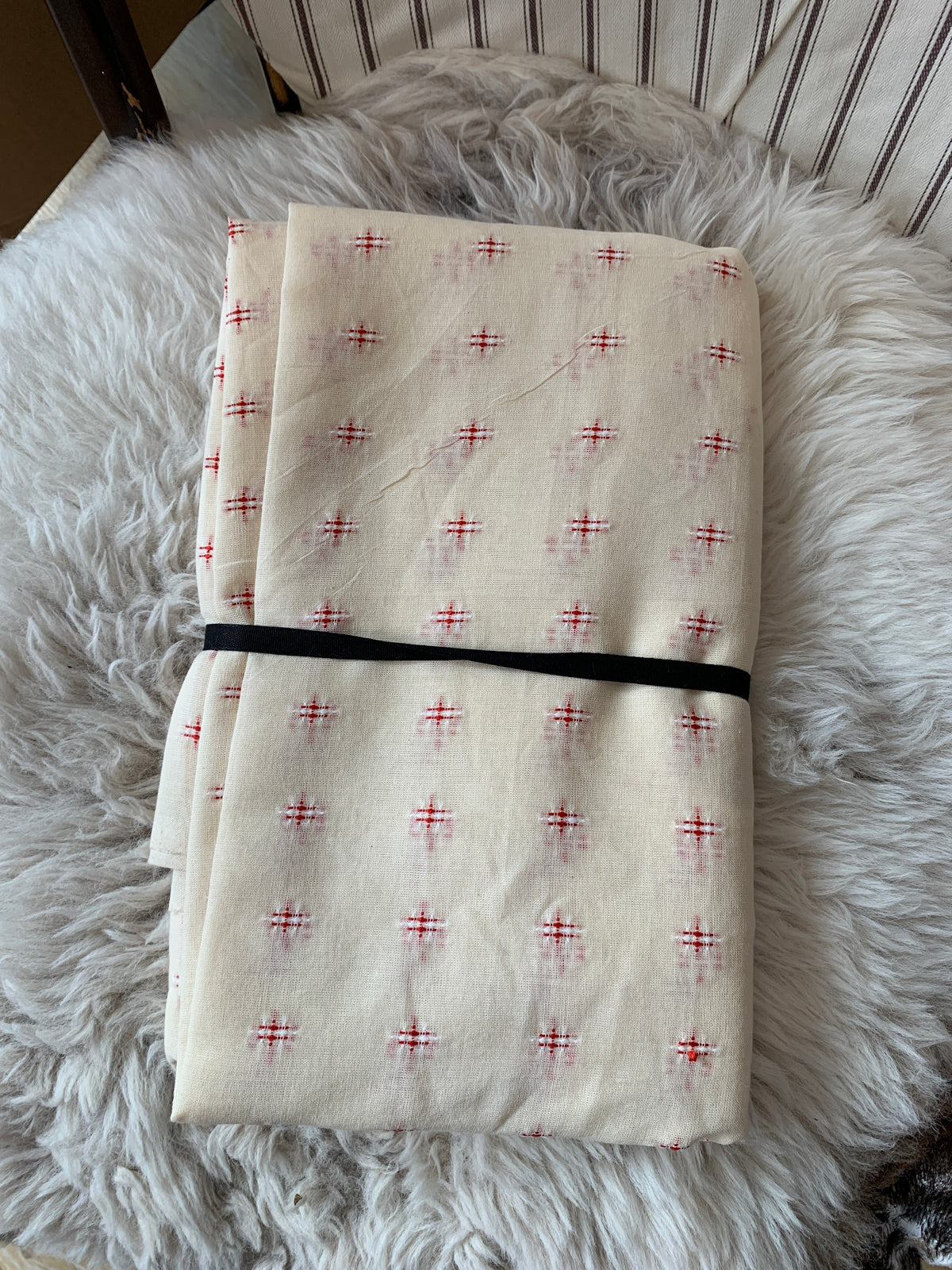Jaipur Dobby (Red+Cream) - 4.2m