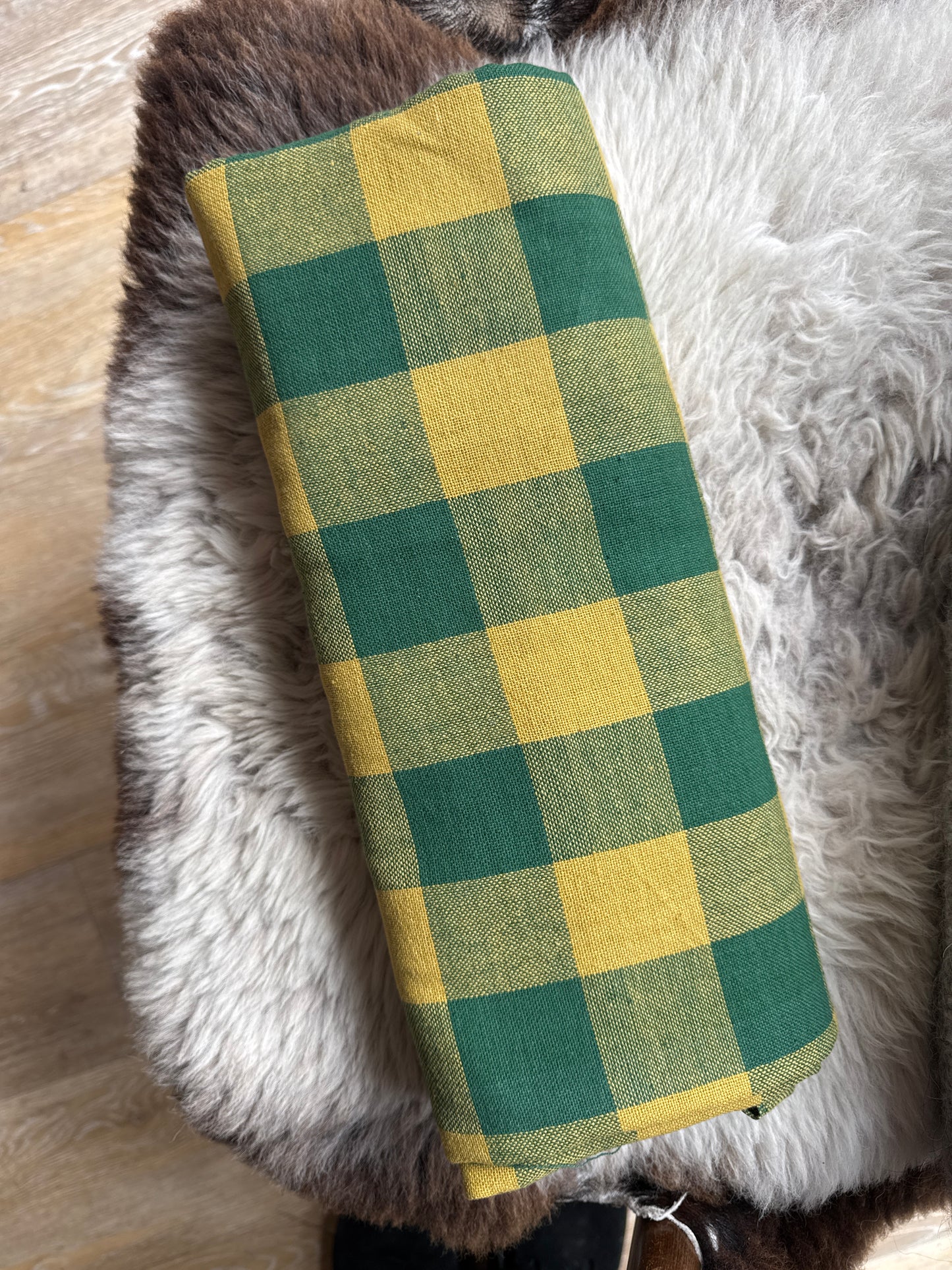 Giant Check - Green + Mustard - 3m
