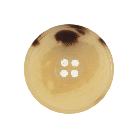 Bio-Horn 4 Hole Button - Beige/Dark (3 sizes)