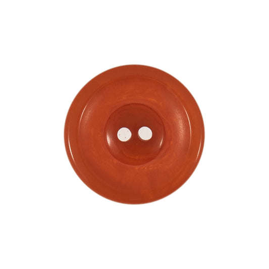 Bio Resin 2 Hole Button - Orange (15mm)