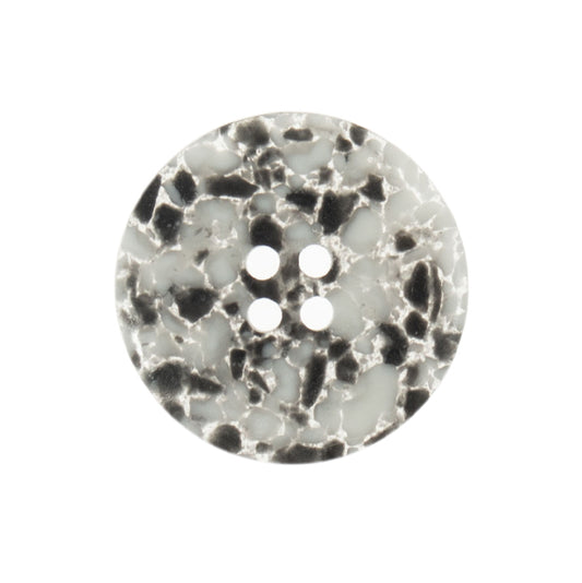 Recycled Plastic 4 HoleButton - Black and White (2 sizes)