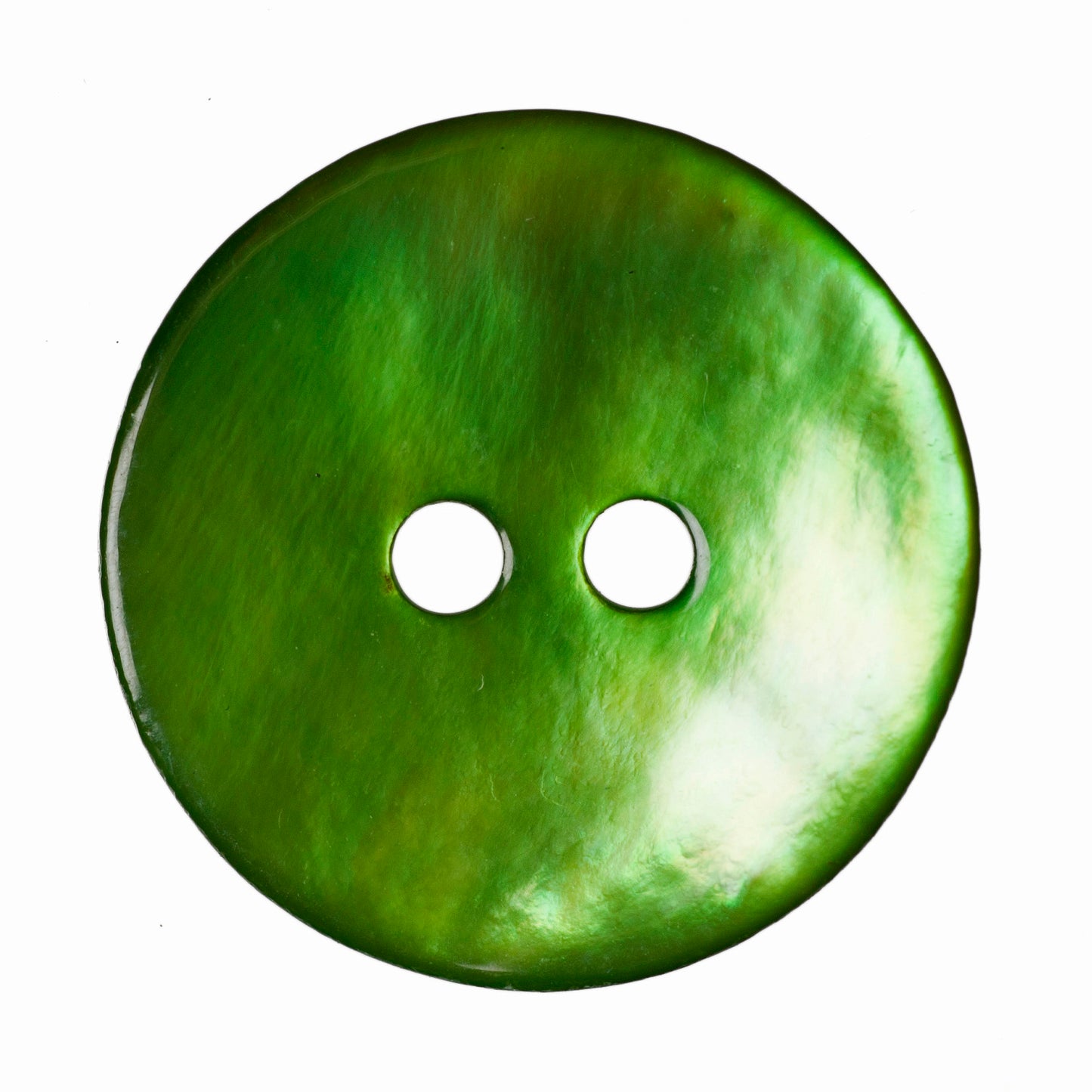 Dyed Agoya Shell Button (15mm) - Emerald