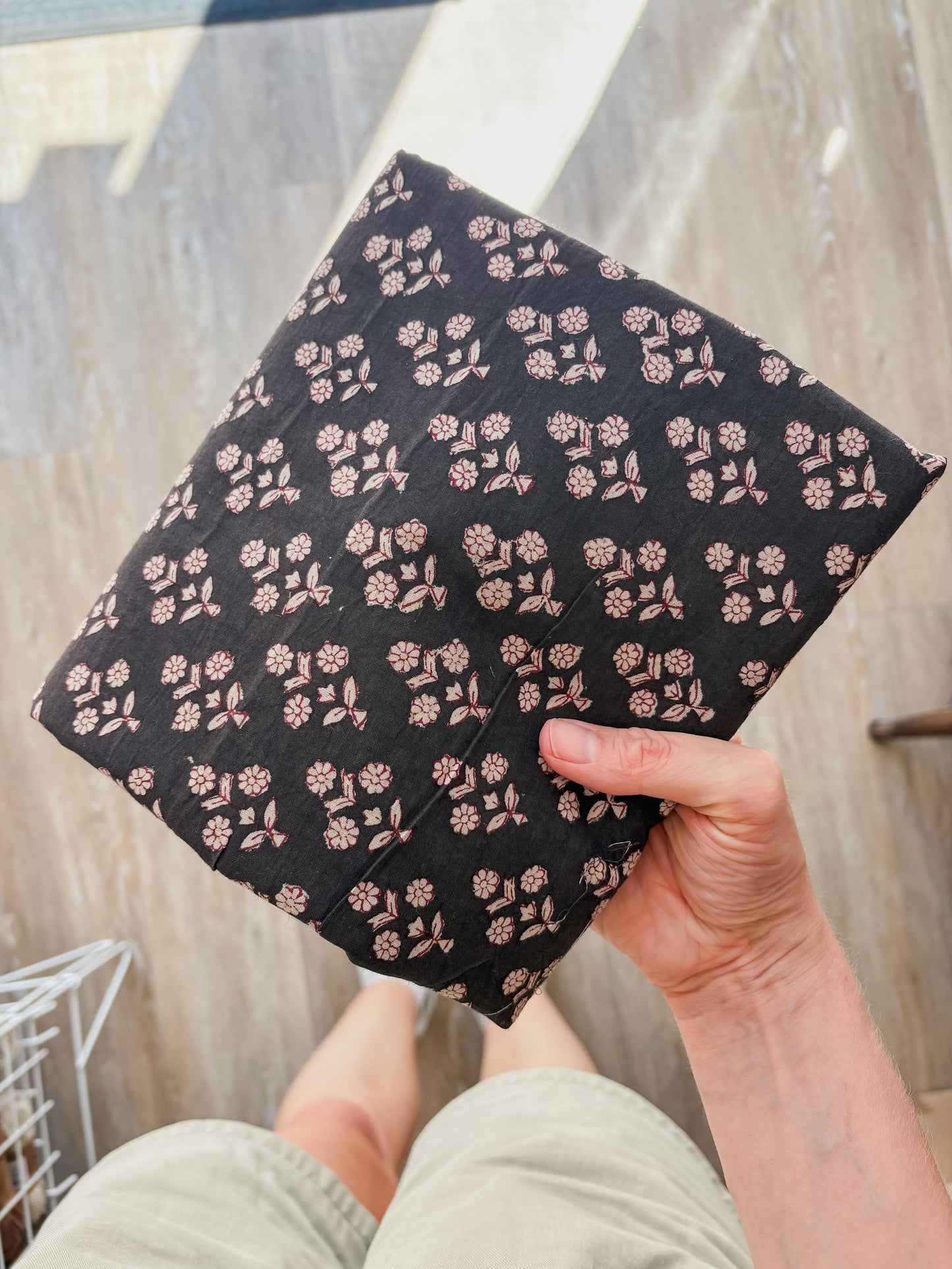 Block Print Brown Flowers - 2m