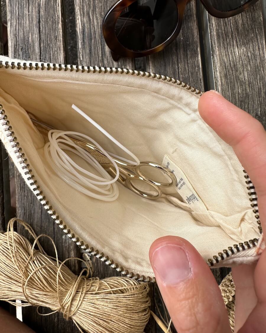 PetiteKnit Knitter's Tool Purse - Apricot Flower