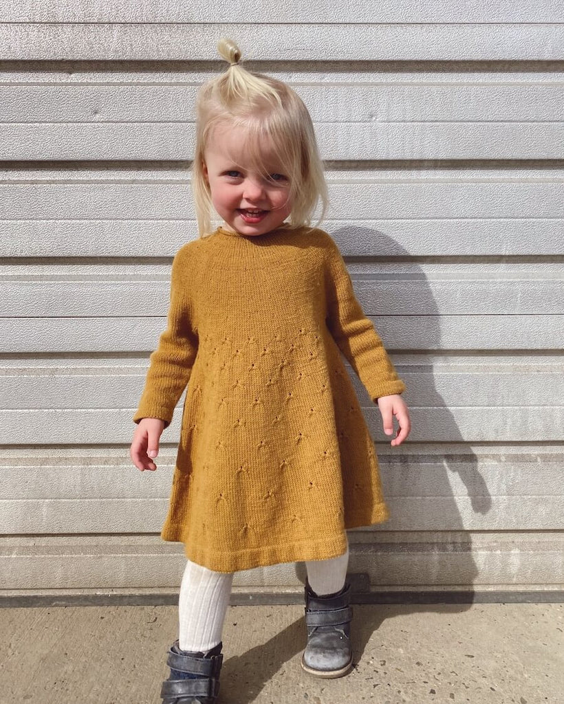 Dandelion Dress | PetiteKnit Printed Knitting Pattern No Frills Knitting Dandelion Dress | PetiteKnit Printed Knitting Pattern No Frills Knitting