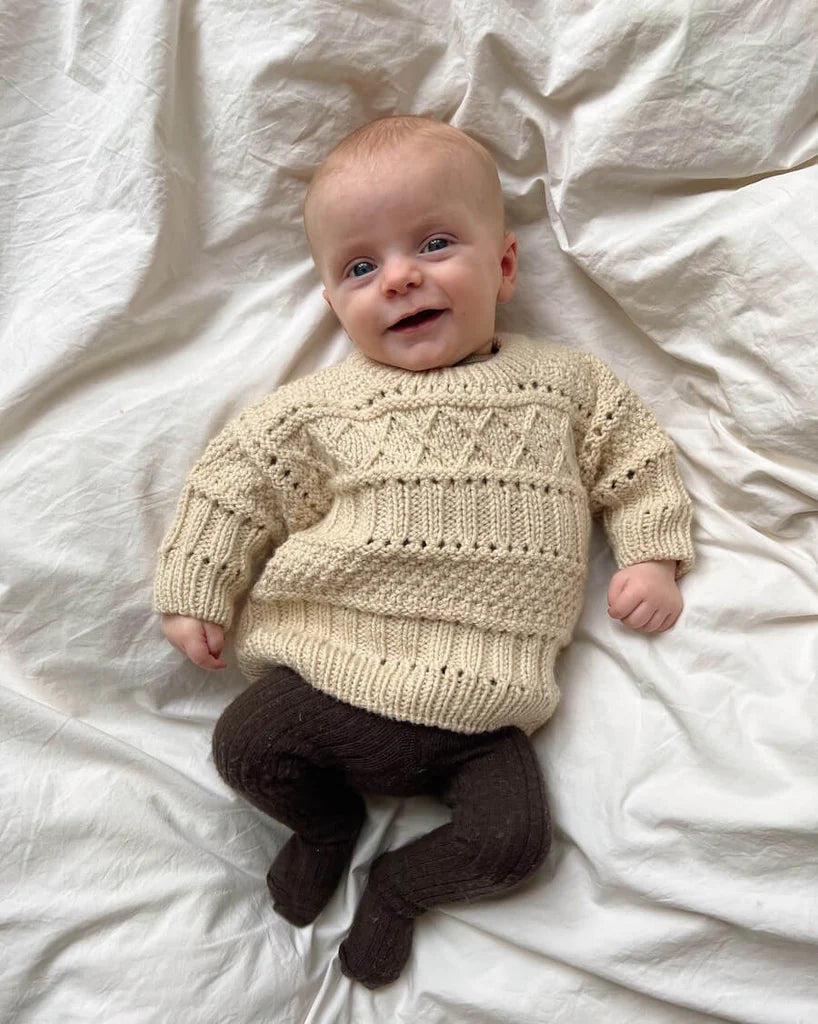 Ingrid Sweater Baby | PetiteKnit Printed Knitting Pattern