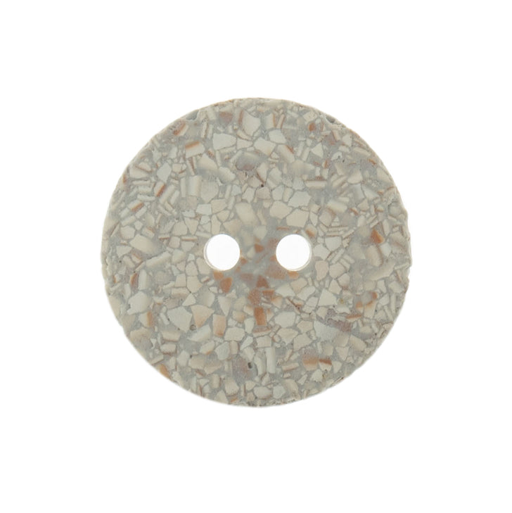Recycled Eggshell 2 Hole Button - Silver Grey (3 sizes)