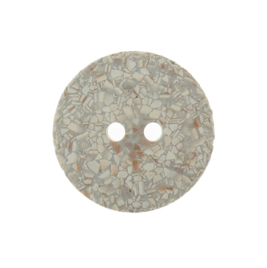 Recycled Eggshell 2 Hole Button - Silver Grey (3 sizes)