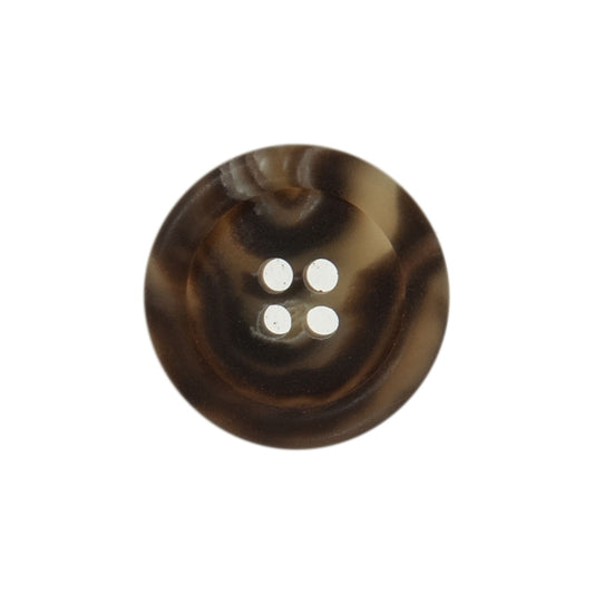 Recycled Paper 4 Hole Button - Brown Horn (2 sizes)