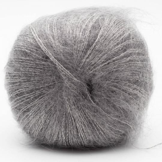 kremke silky kid yarn 25g grey melange #20-001