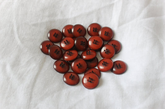 brown vintage domed button 23mm 1