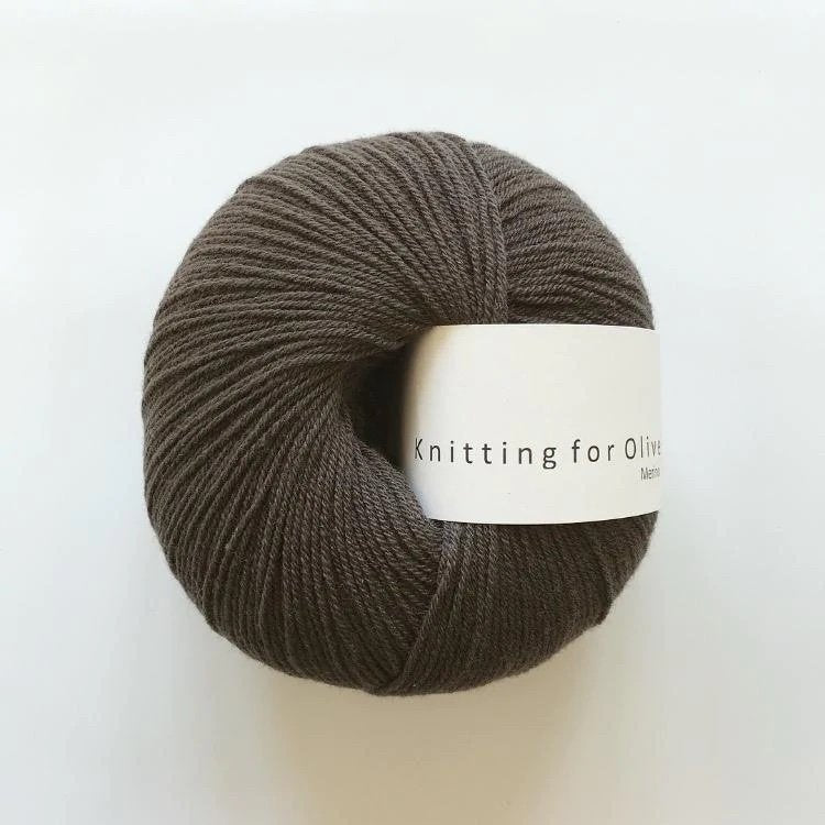 knitting for olive merino 50g dark moose