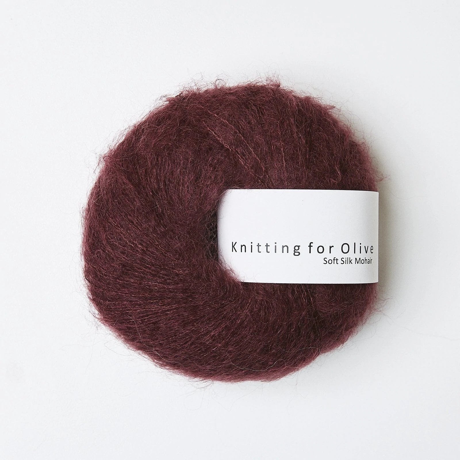 knitting for olive soft silk mohair 25g bordeaux