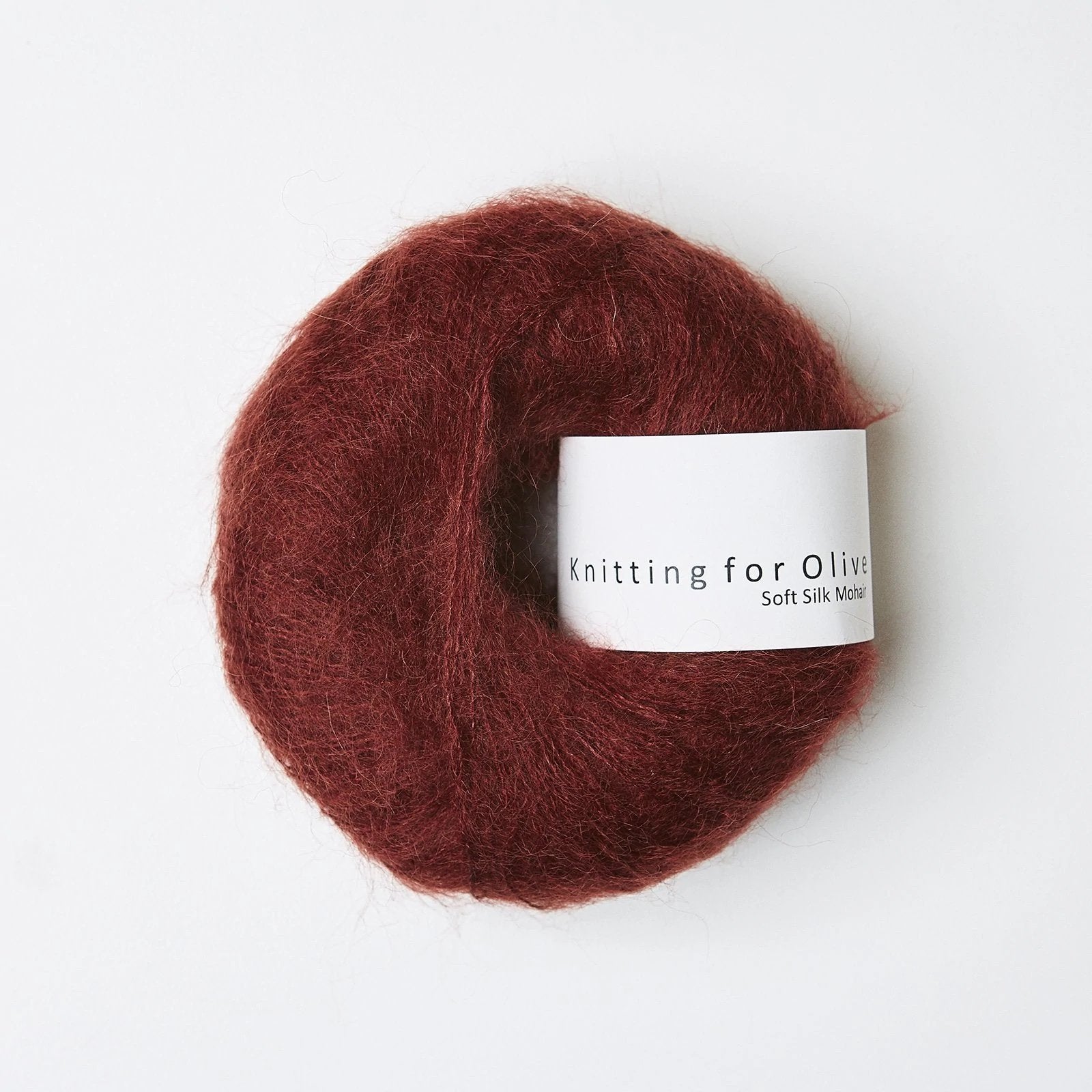 knitting for olive soft silk mohair 25g claret