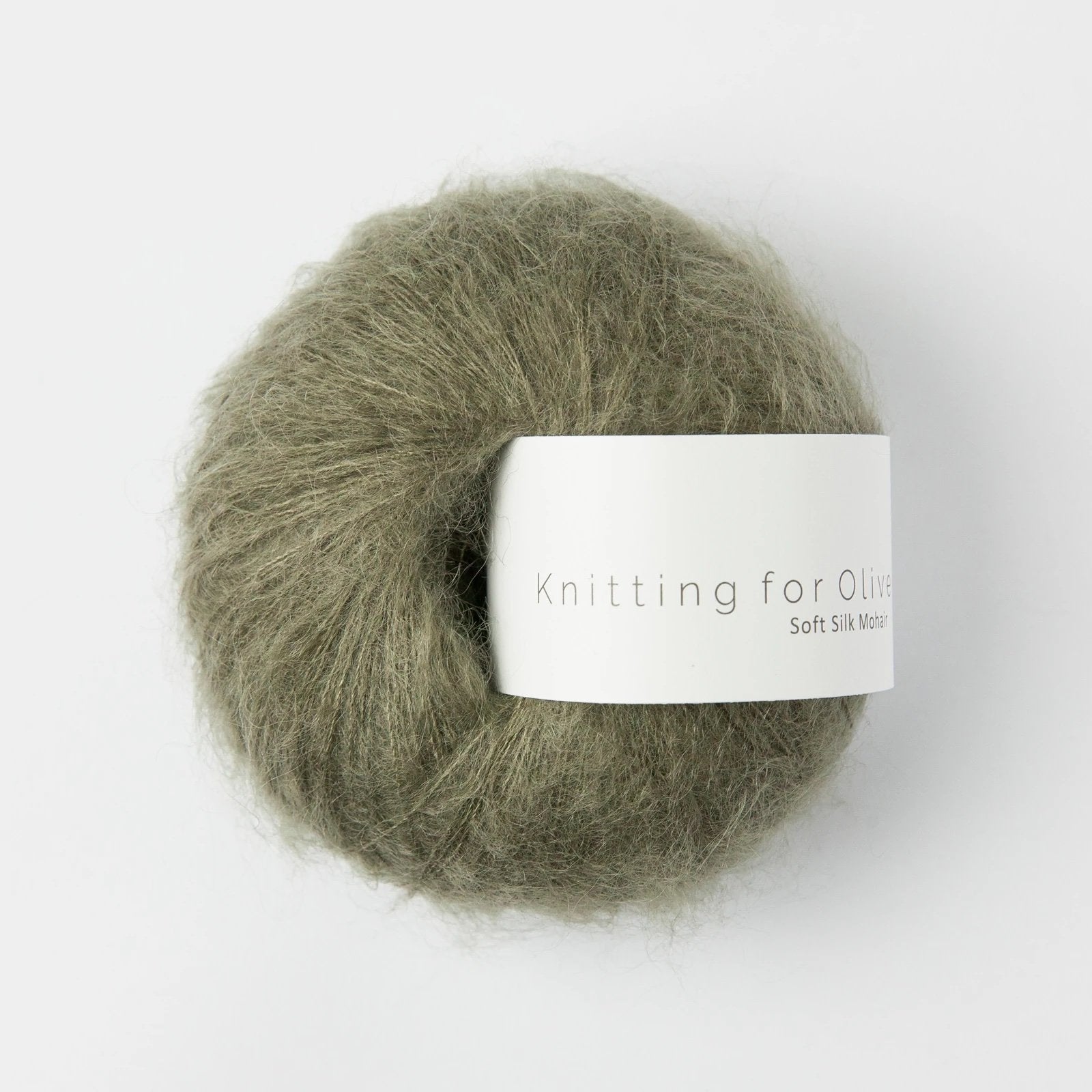 knitting for olive soft silk mohair 25g dusty olive