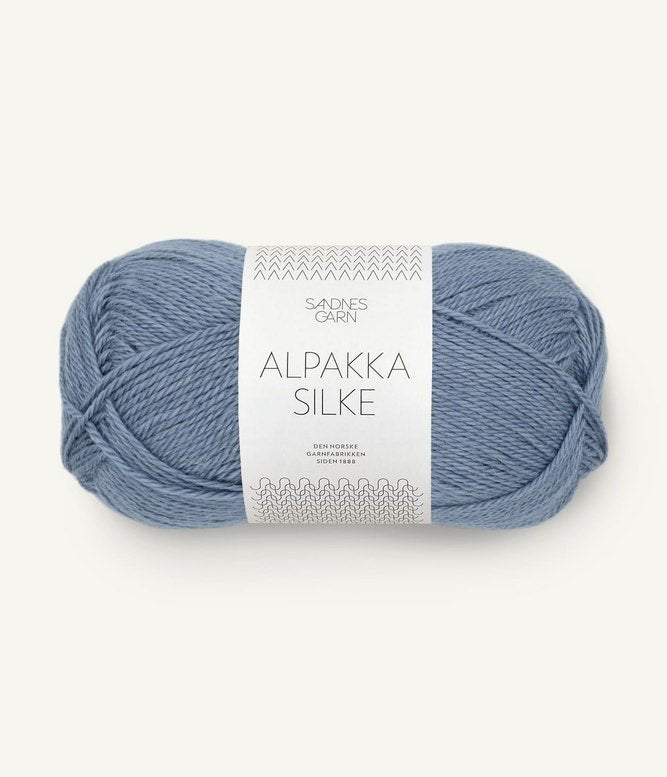 sandnes garn alpakka silke yarn 50g jeans blue 6032
