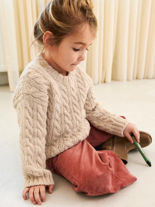 2401_01 Bonnie Sweater Junior | Sandnes Garn Single Printed Knitting Pattern
