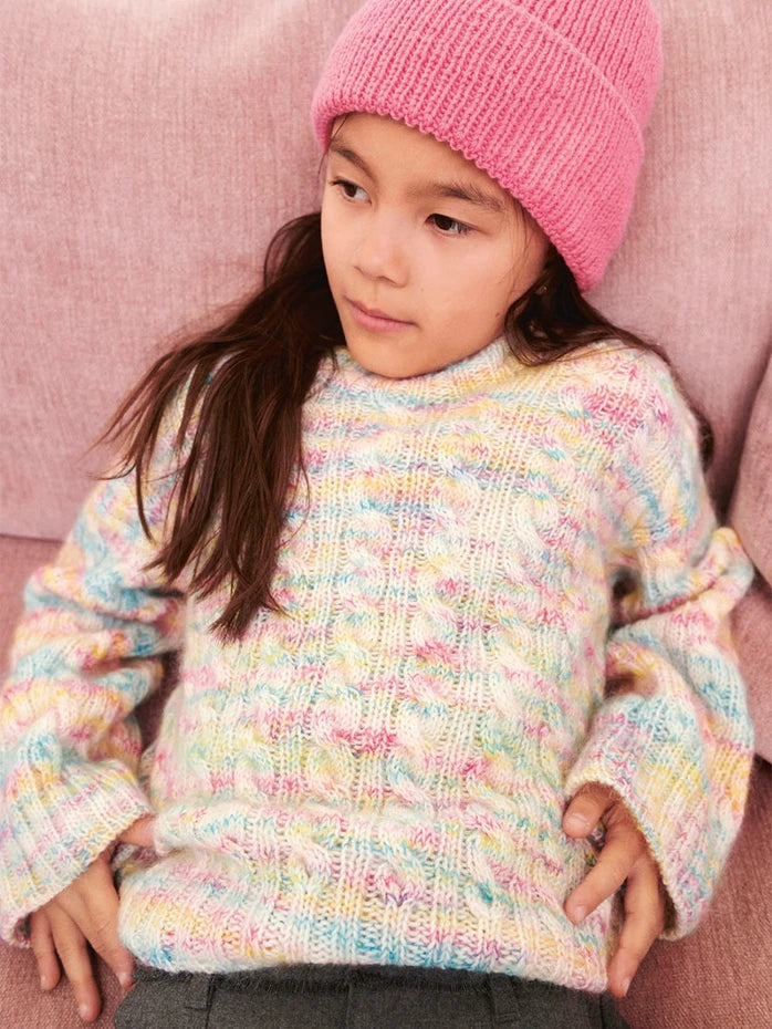 2401_01 Bonnie Sweater Junior | Sandnes Garn Single Printed Knitting Pattern