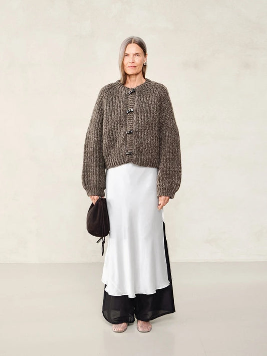 2507 No.04 Chunky Jacket | Sandnes Garn Single Printed Knitting Pattern