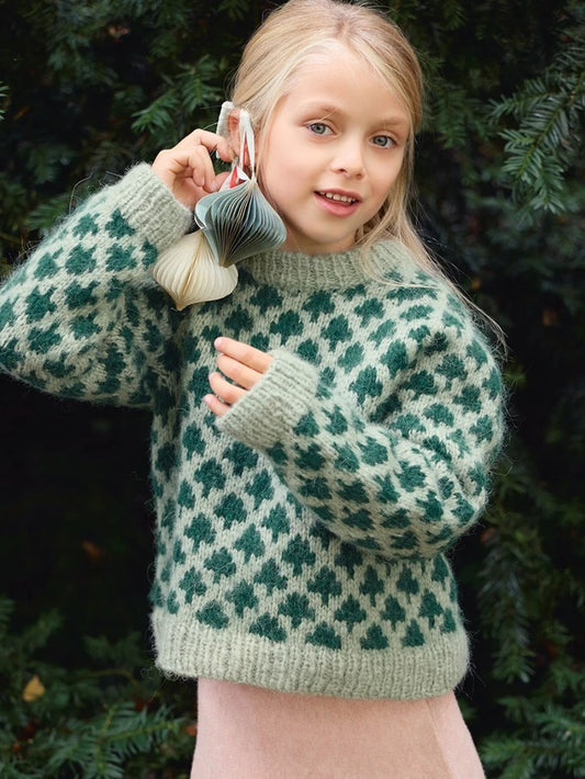 2511_01 Christmas Tree Sweater Junior | Sandnes Garn Single Printed Knitting Pattern