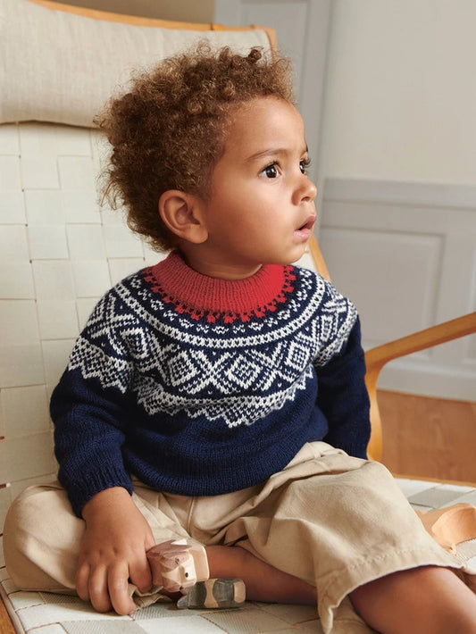 2512_02 Marius Sweater Baby | Sandnes Garn Single Printed Knitting Pattern
