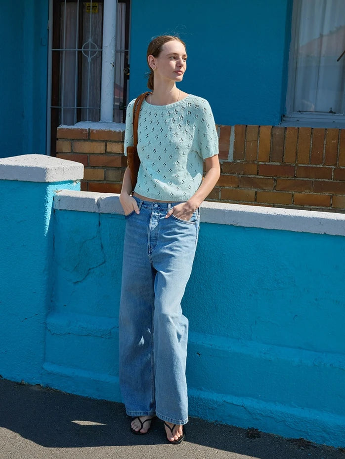 2604_02 Elodie Tee | Sandnes Garn Single Printed Knitting Pattern