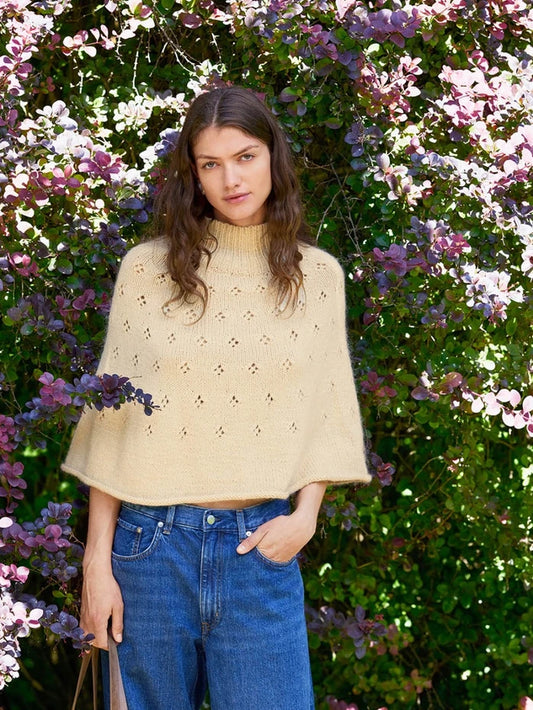 2606_02 Elodie Poncho | Sandnes Garn Single Printed Knitting Pattern