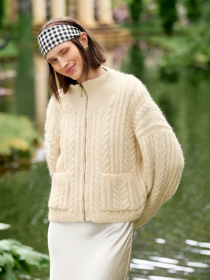 2606_07 Kaja Jacket | Sandnes Garn Single Printed Knitting Pattern