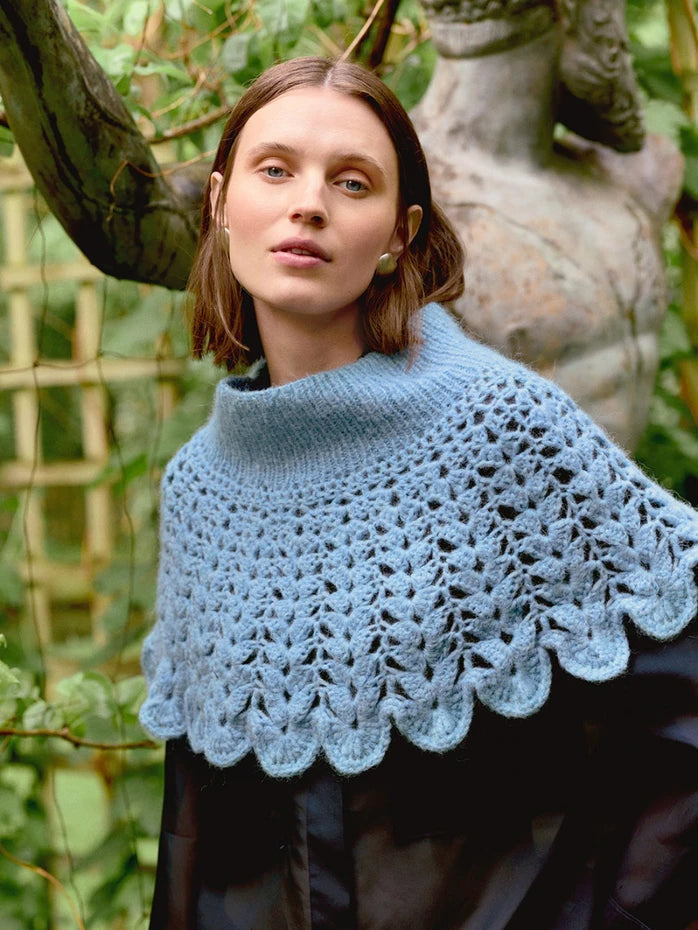 2606_15 Flowerfield Poncho | Sandnes Garn Single Printed Crochet Pattern