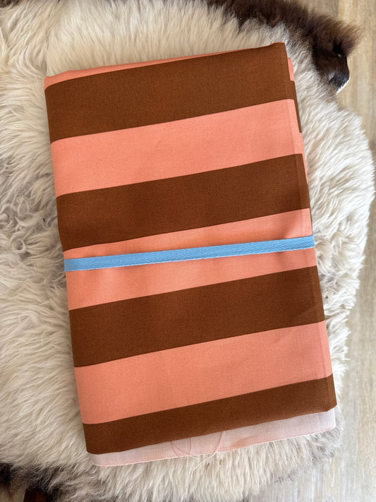 Horizontal Stripe (Salmon + Cedar) - 2.5m