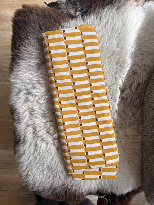 Block Print - Mustard Square - 2m