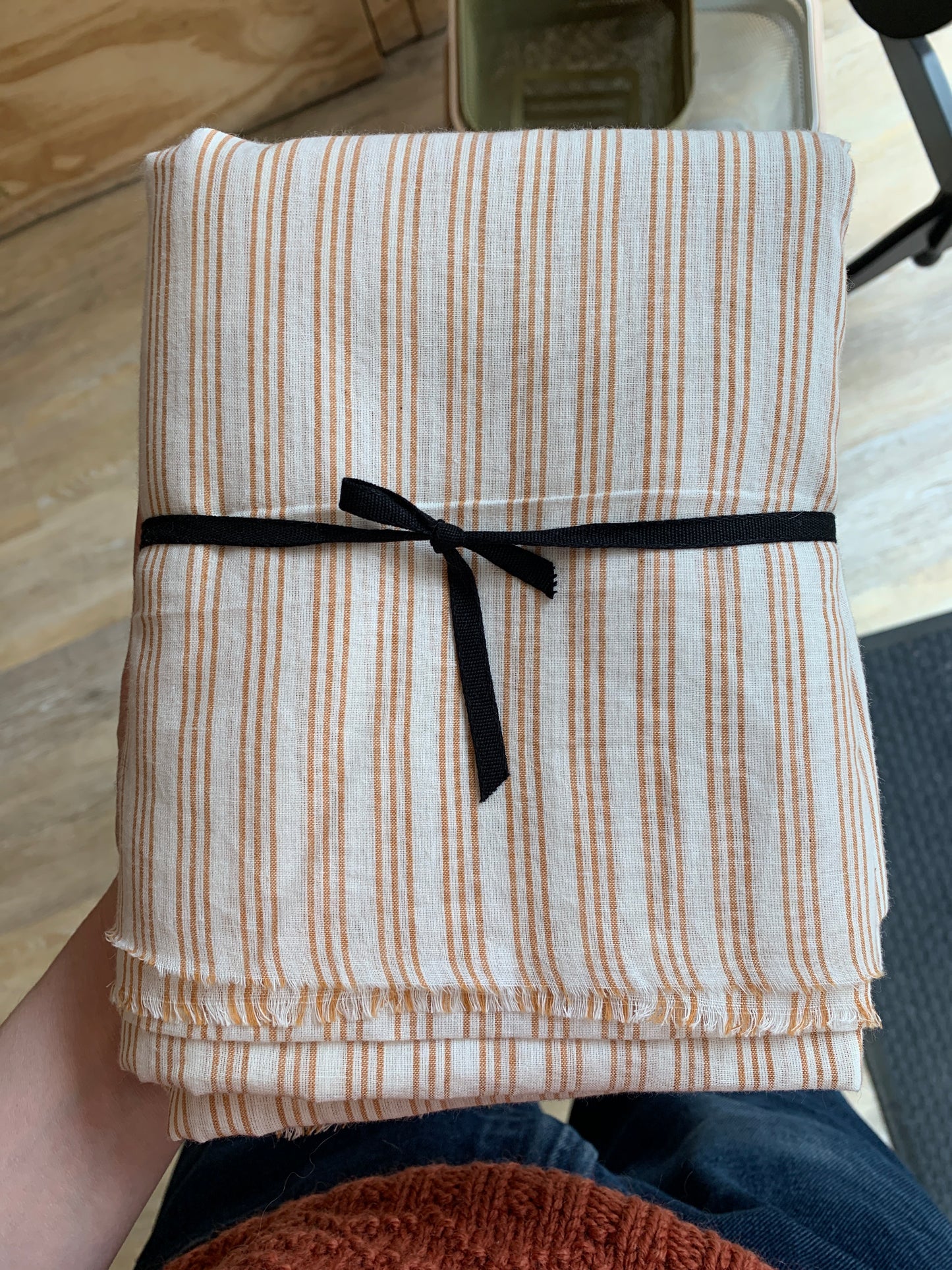 Stripe - Apricot and White - 3m