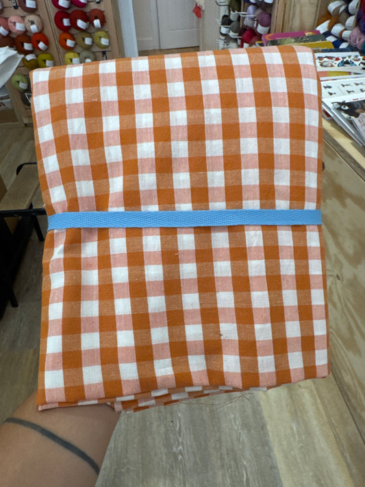 Gingham (Orange + Light Purple) - 3.5m