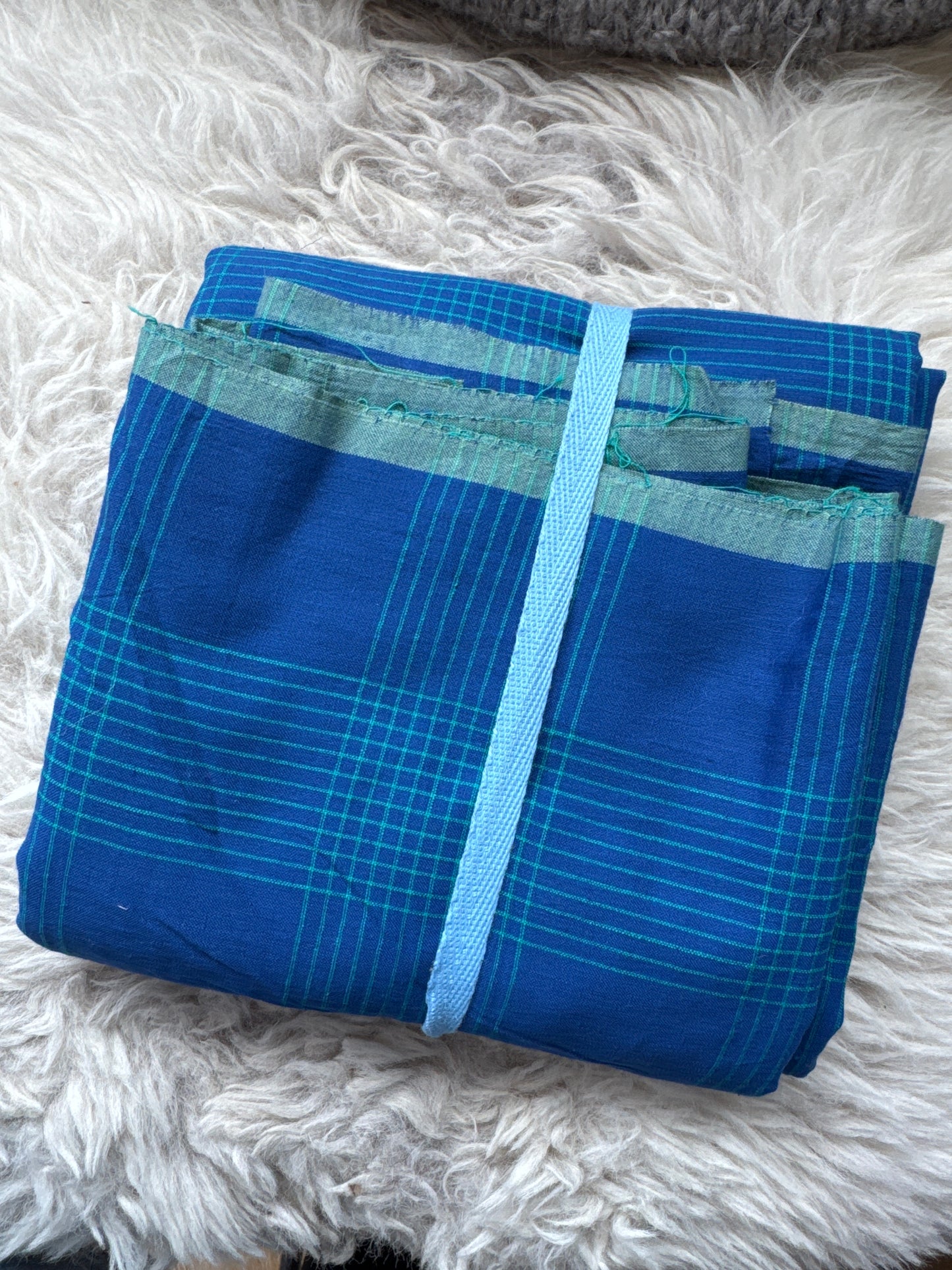 Carue Check - Indigo + Green - 2.5m