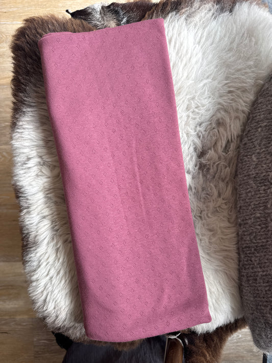 Knitted Pointelle Jersey - Mullberry - 1.5m