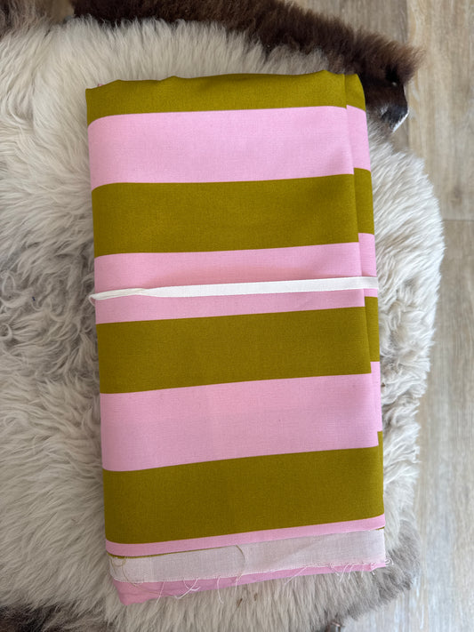 Horizontal Stripe (Rose + Avocado) - 2.5m
