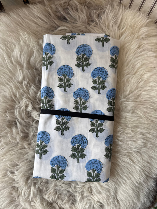 Jaipur Block Print (Blue Flower) - 3.1m