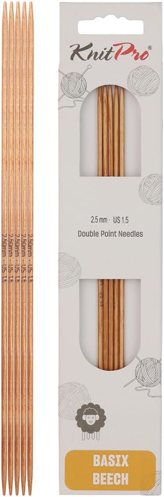 KnitPro Basix 15cm Double Pointed Needles (set of 5)