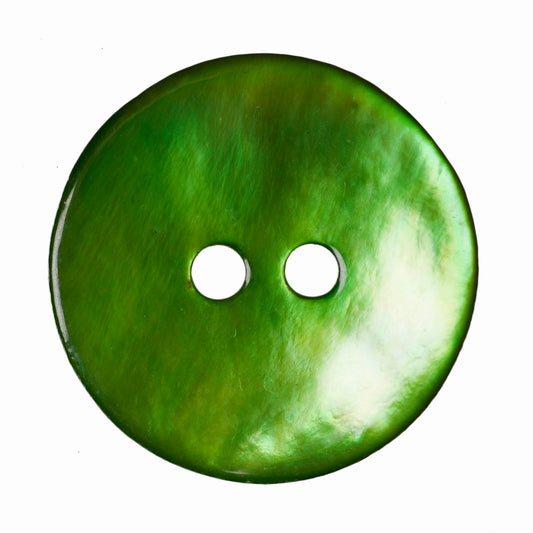 Dyed Agoya Shell Button (15mm) - Emerald