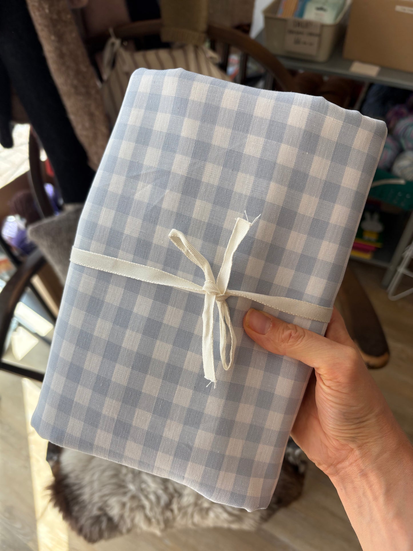 Cotton Gingham Baby Blue - 2.5m