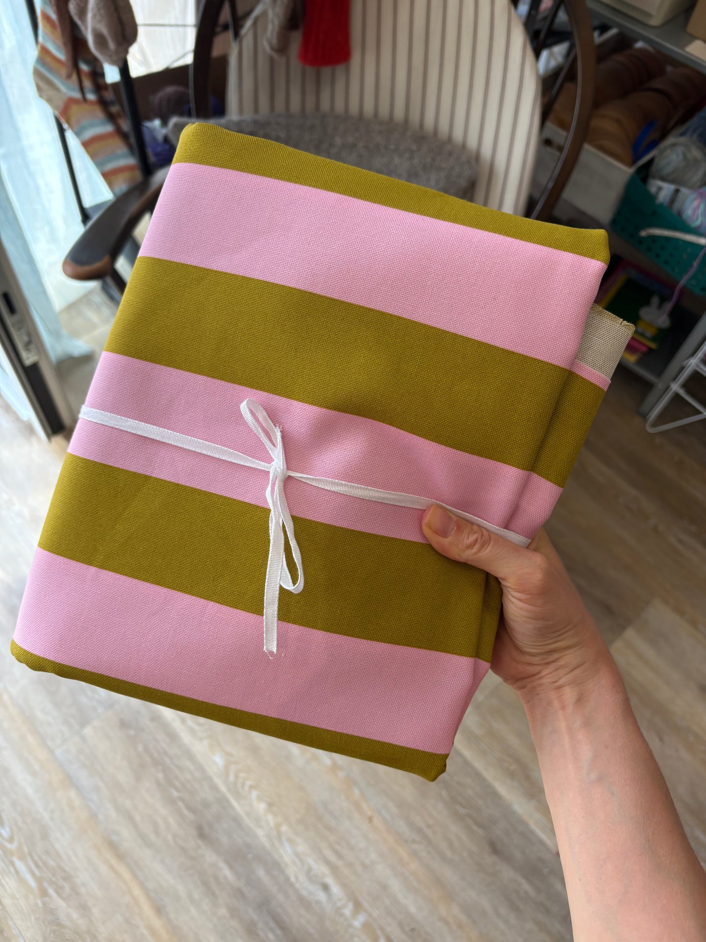 Canvas Stripes - Pink + Green (3m)