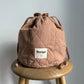 PetiteKnit Get Your Knit Together Knitting Bag - Praline Seersucker